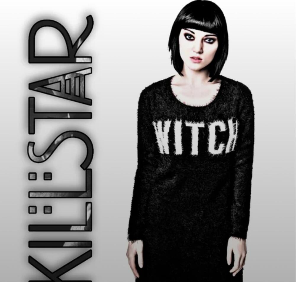 Killstar Gothic Punk Rock Drop Out Witch Soft Sweater Dress Women Black Size XS